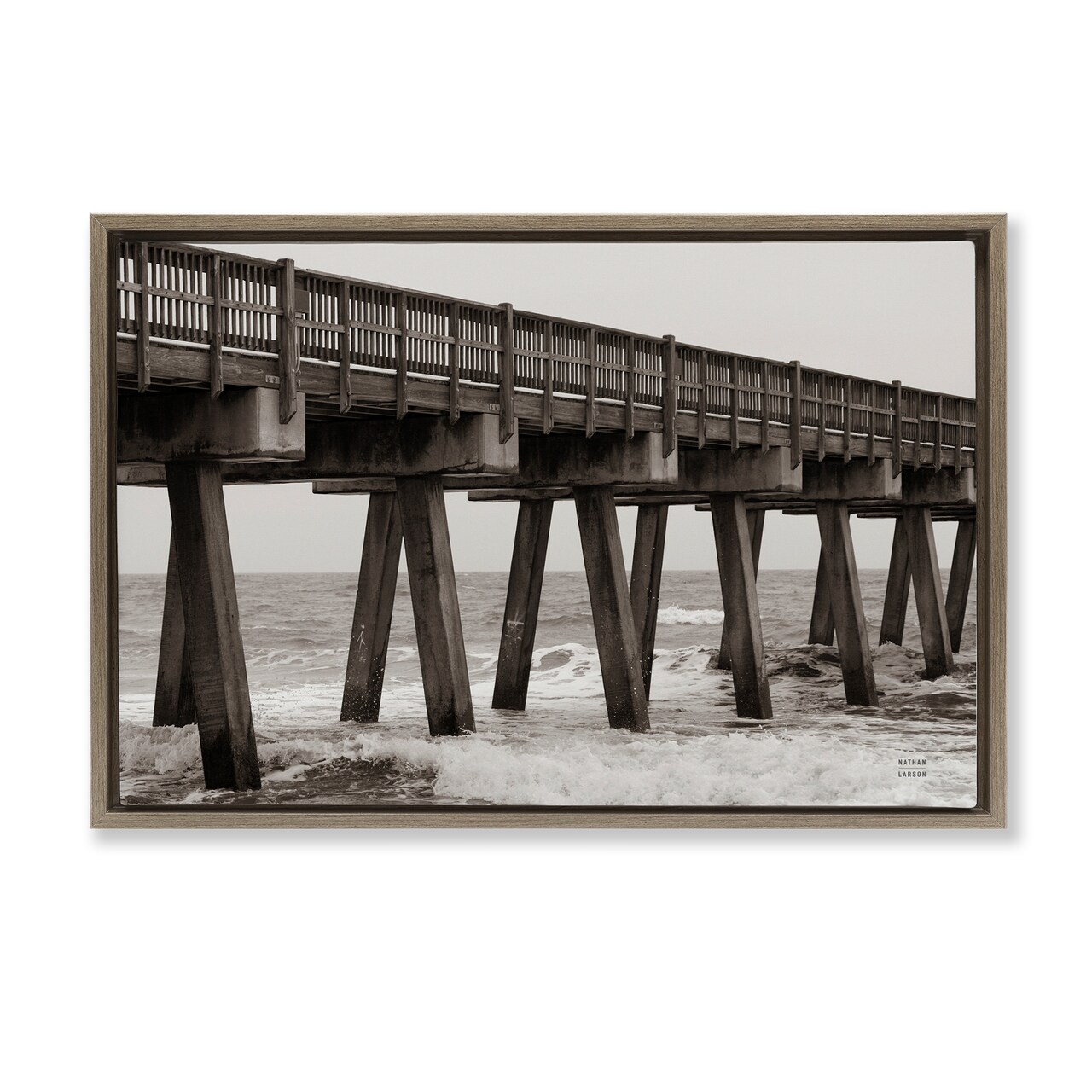Stupell Industries Pier Angles Structure Floating Frame, design by Nathan Larson